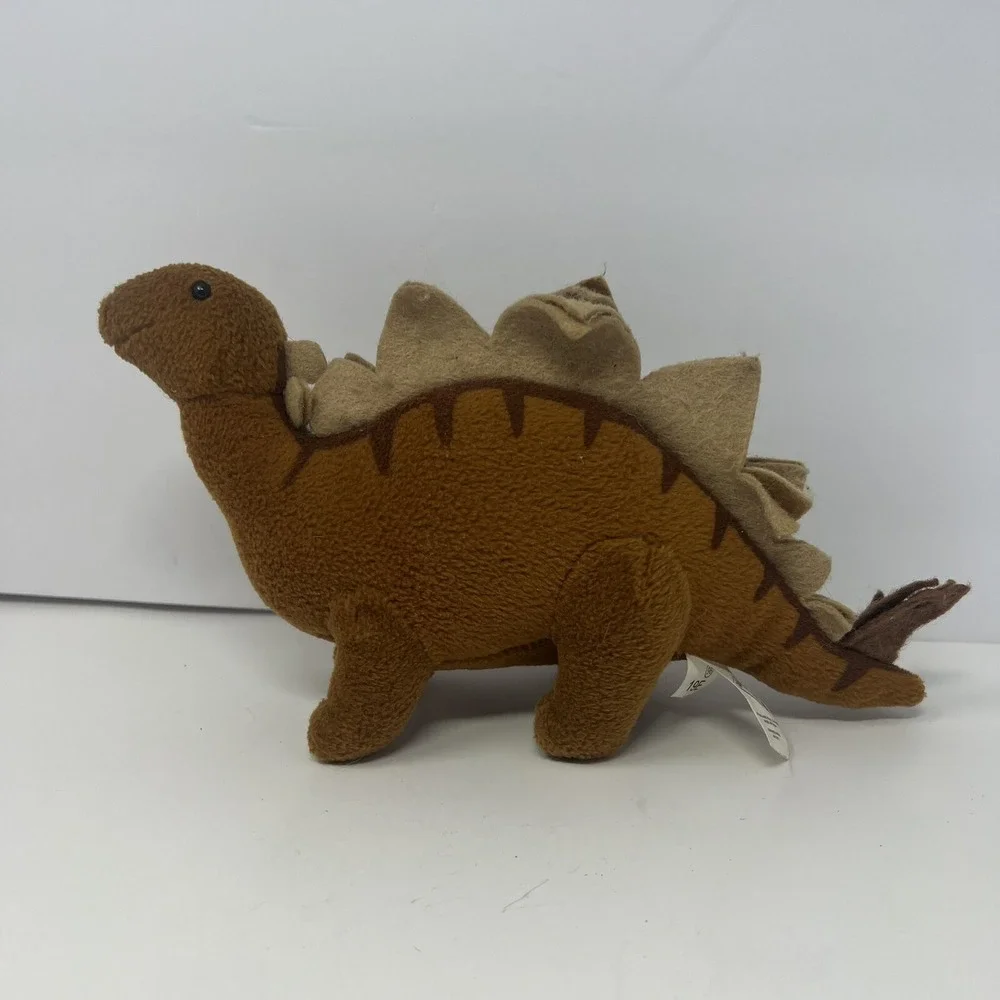 Vintage Dakin Brown Dinosaur‎ Plush Stuffed Animal Toy 9.5